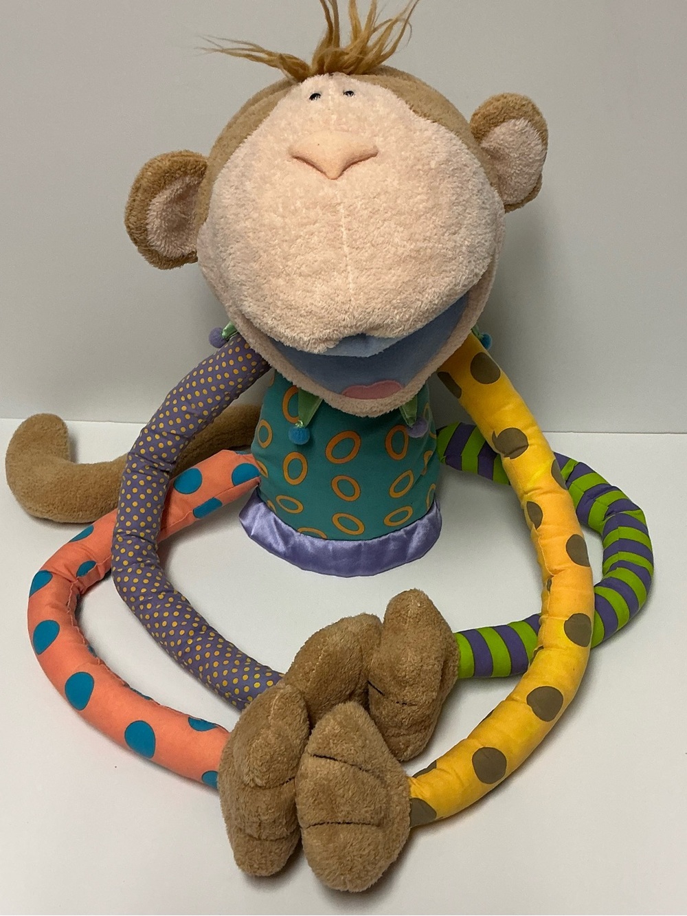 Manhattan Toy Monkey Jester Full Body Large Puppet Magnetic Hands & Feet 30"